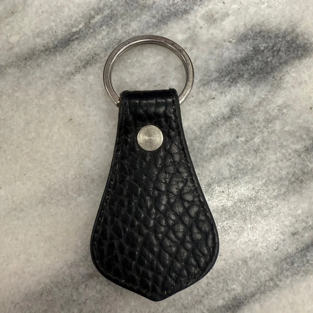 Dooney & Bourke Black and Brown Leather Keychain